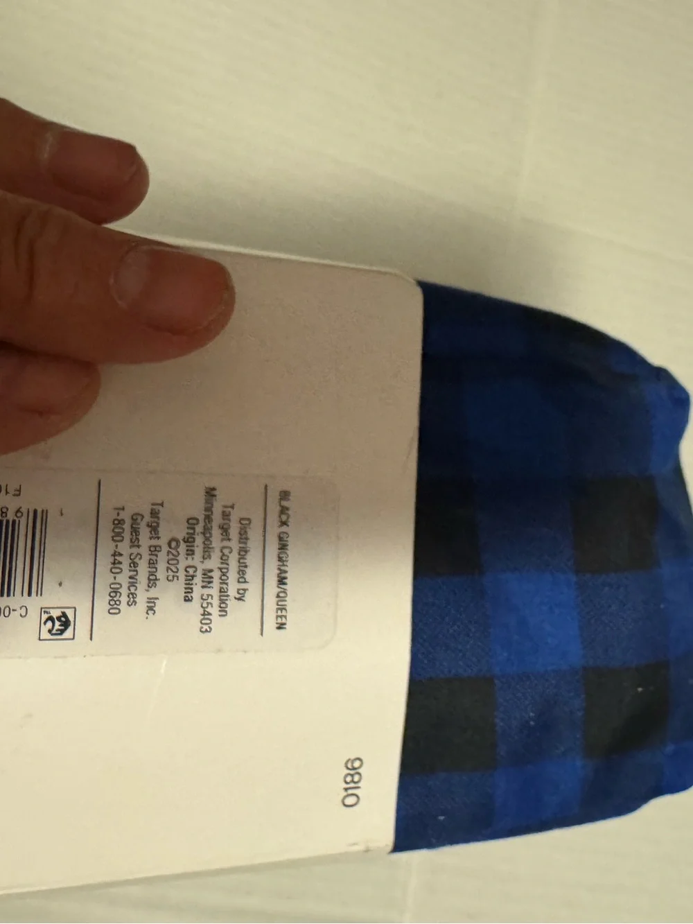 Room Essentials Blue and Black Buffalo Check Microfiber Sheet Set